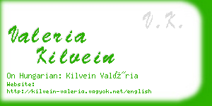 valeria kilvein business card